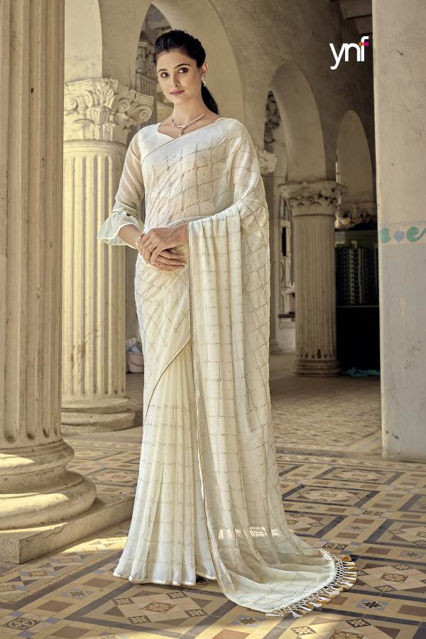 Ynf Noorkari Ethnic wear Designer Georgette Printed Wear Saree Collection